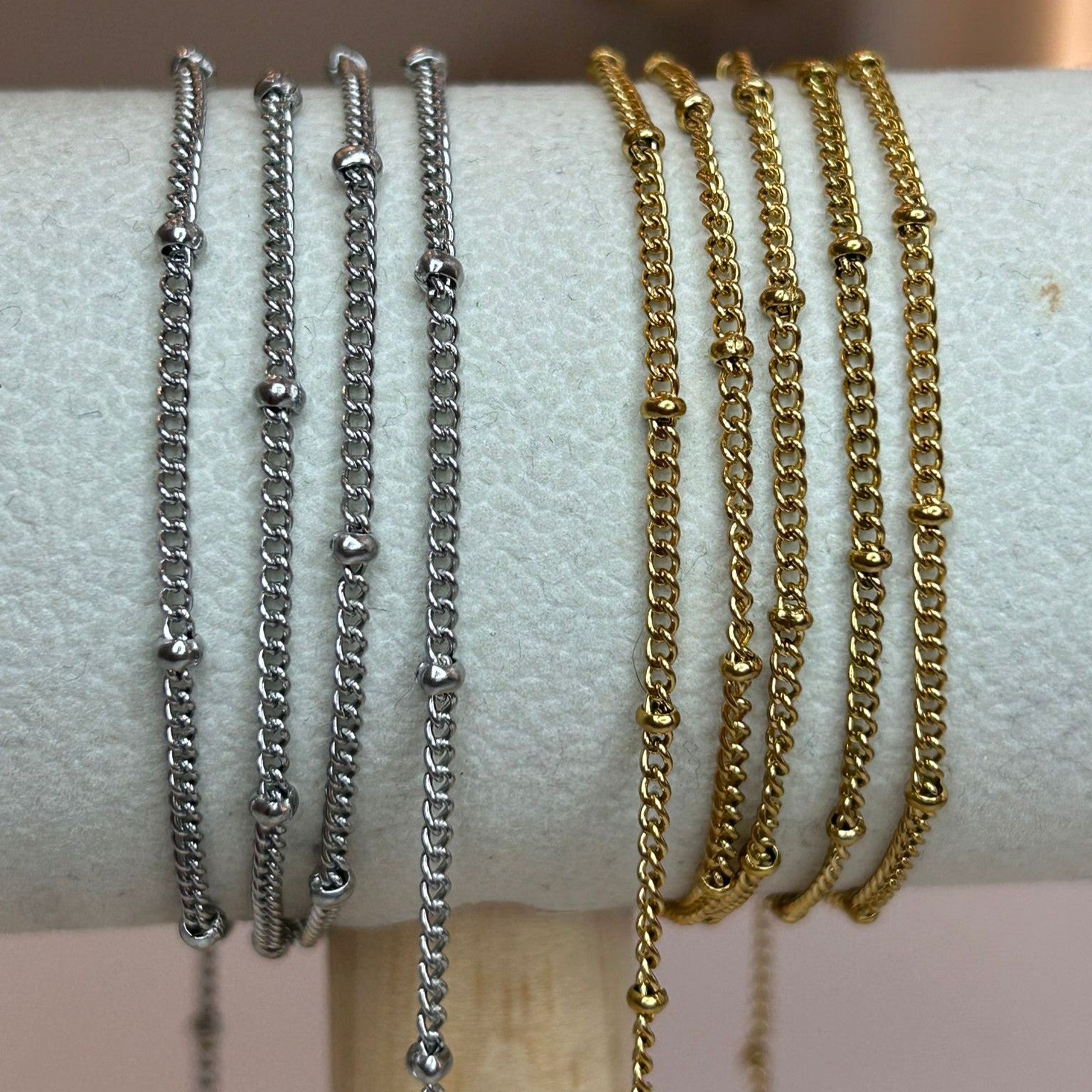 1.5mm PVD Satellite Chain (Gold & Silver)
