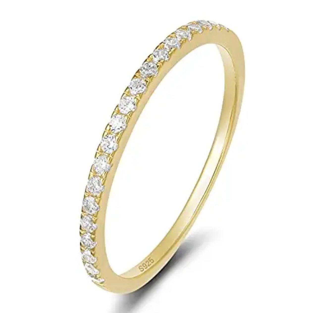 A Gold Bella Band Ring displayed on a white background.