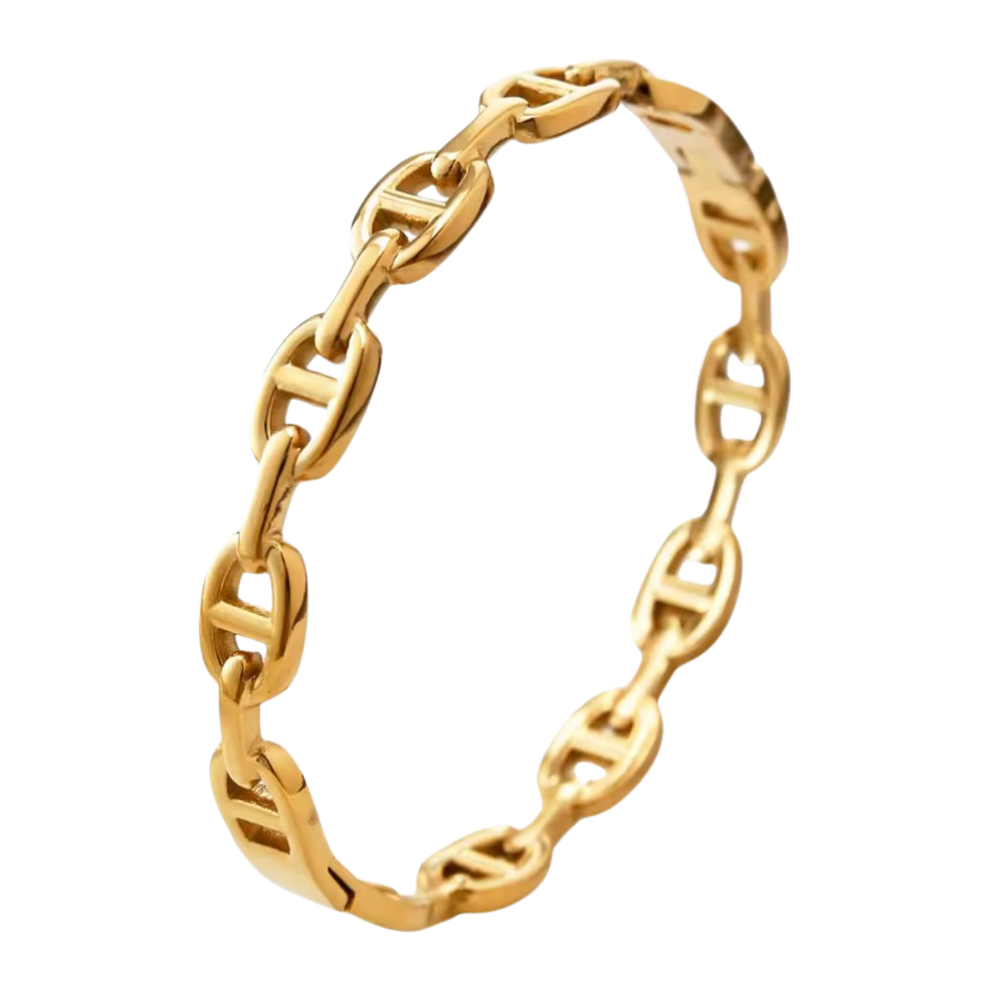 Links Bangle 18k Gold Plated Stainless Steel (GoldSilver)