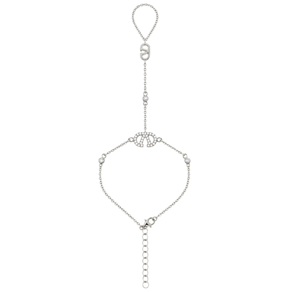 Valentina Hand Chain Bracelet (Silver)