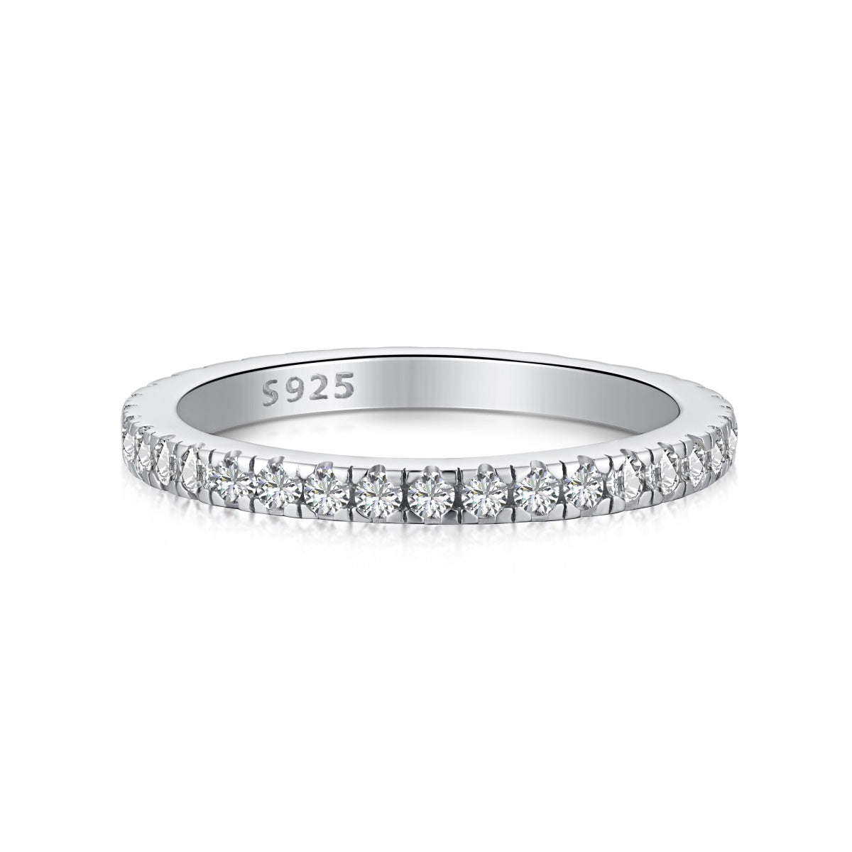 Bella 5A CZ Sterling Silver Band Ring
