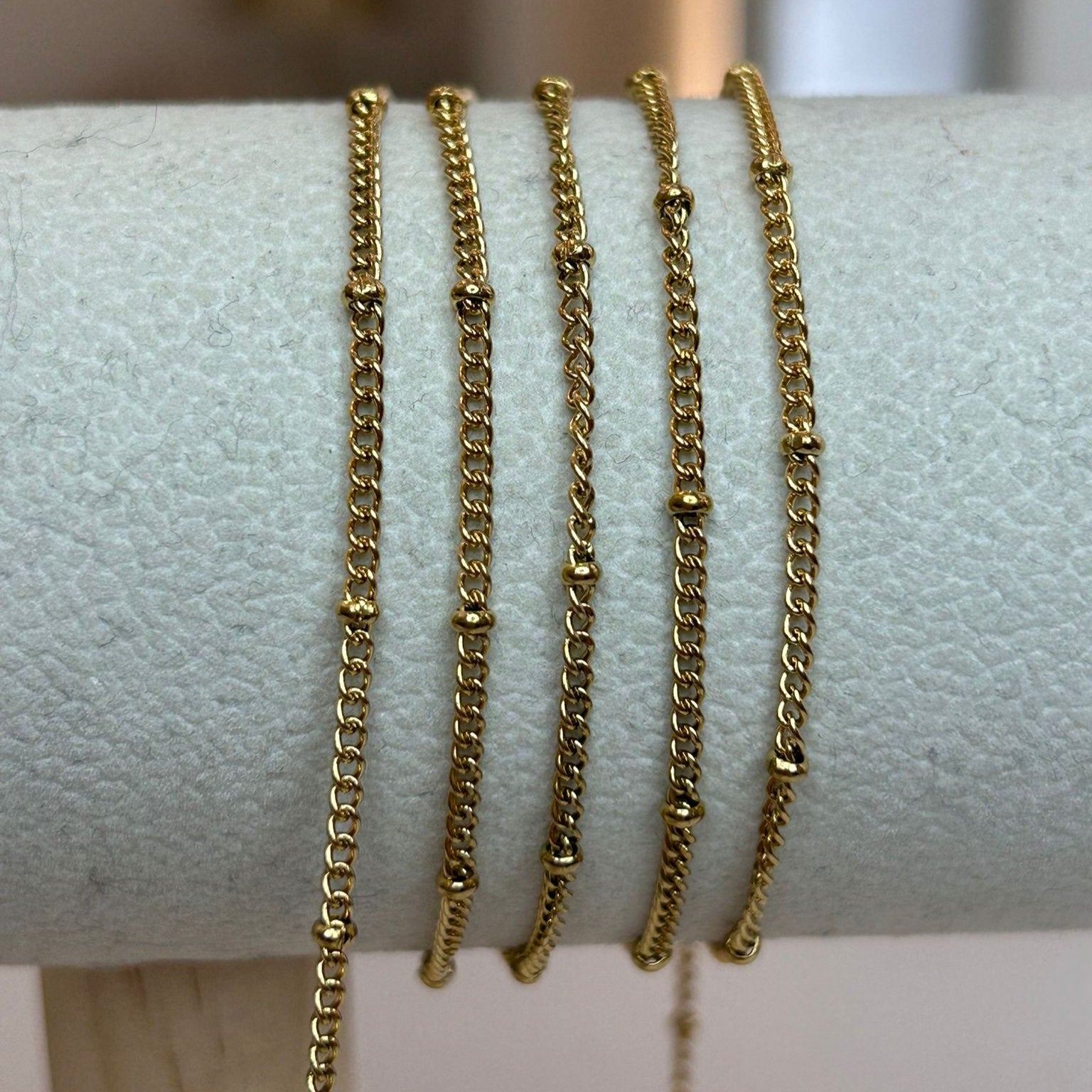 1.5mm PVD Satellite Chain (Gold)