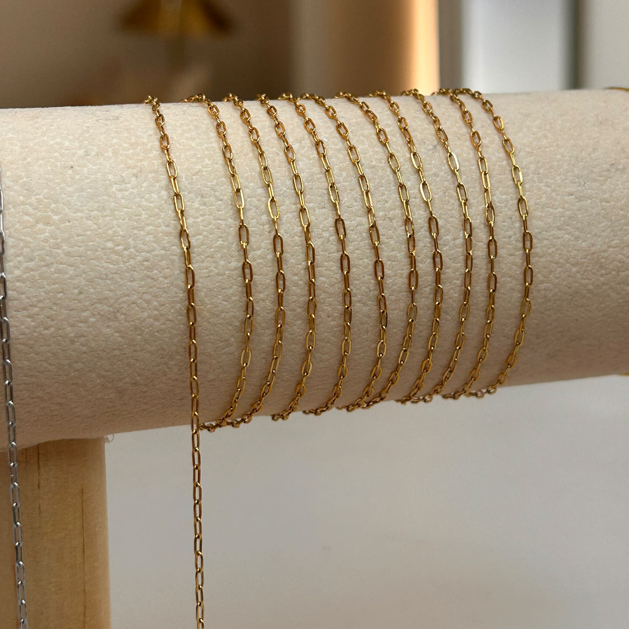 1mm Dainty Paperclip Chain