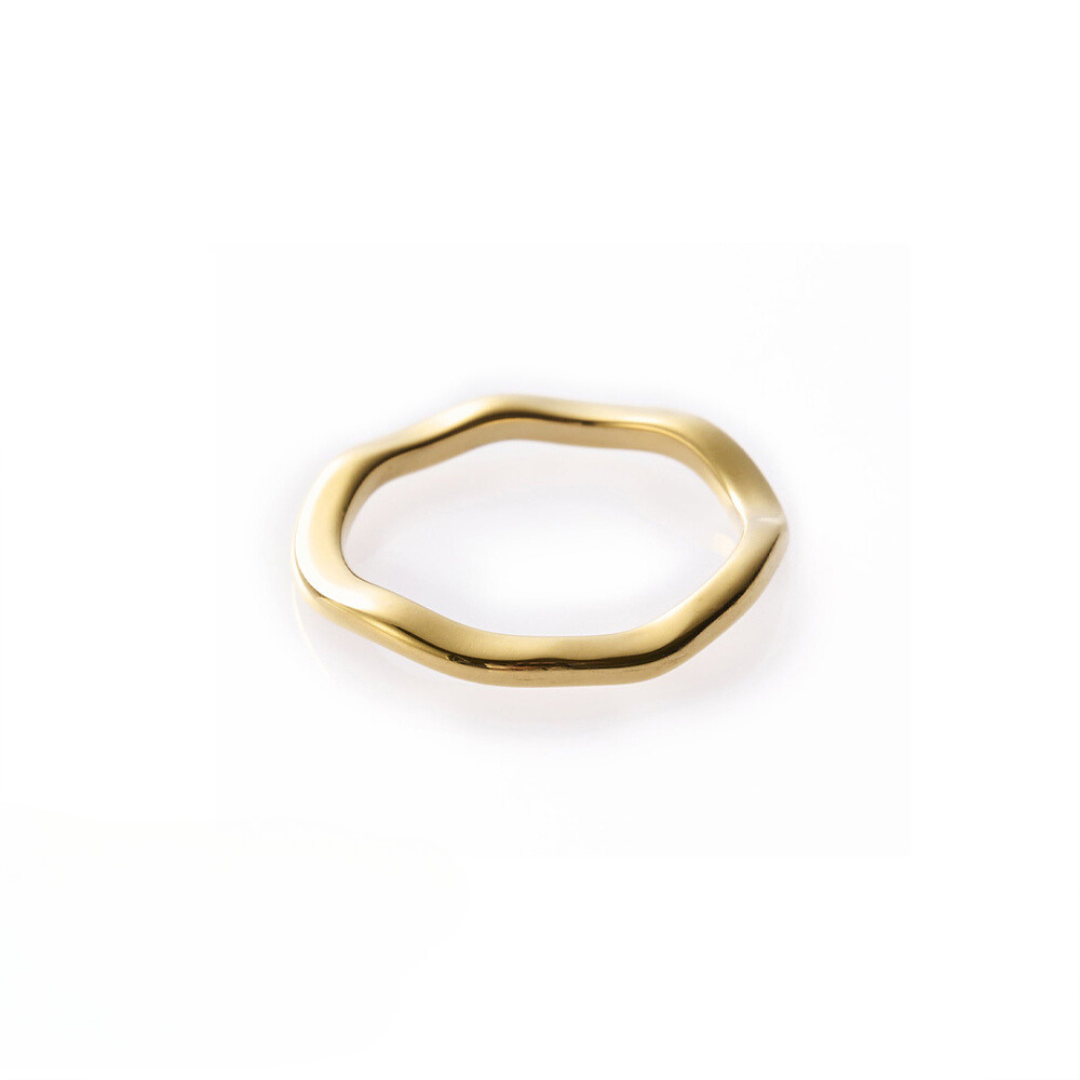 Sleek Wave Band Ring Stainless Steel (Gold/Silver)