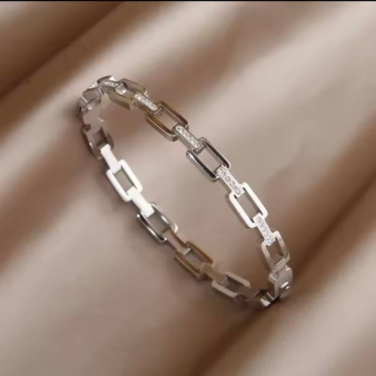 Classic Stainless Steel Hollow Geometric Bangle