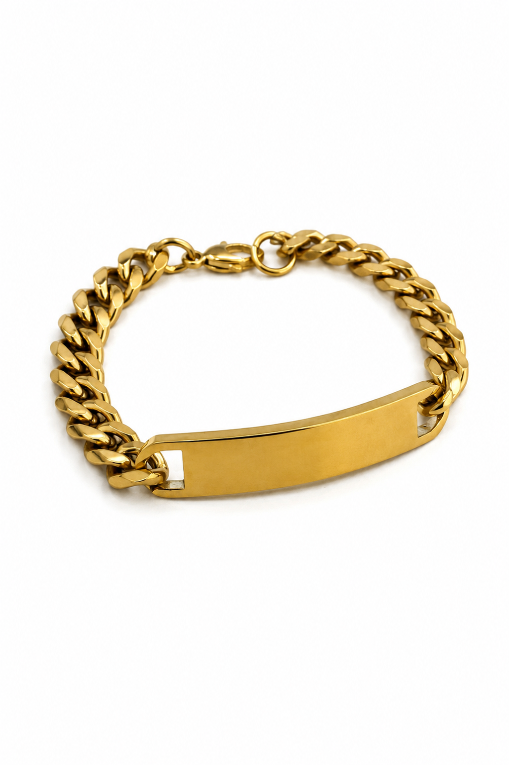 Engraved Curb Bar Bracelet (Men’s)