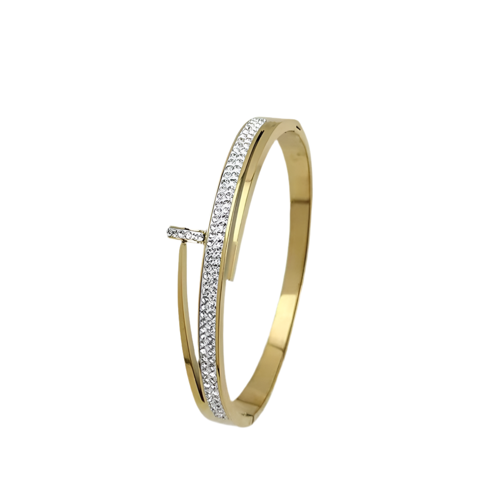 Nail Style Bangle Stainless Steel (Gold/Silver)