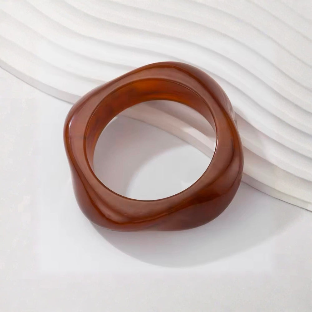 Acrylic Chunky Bangle Amber