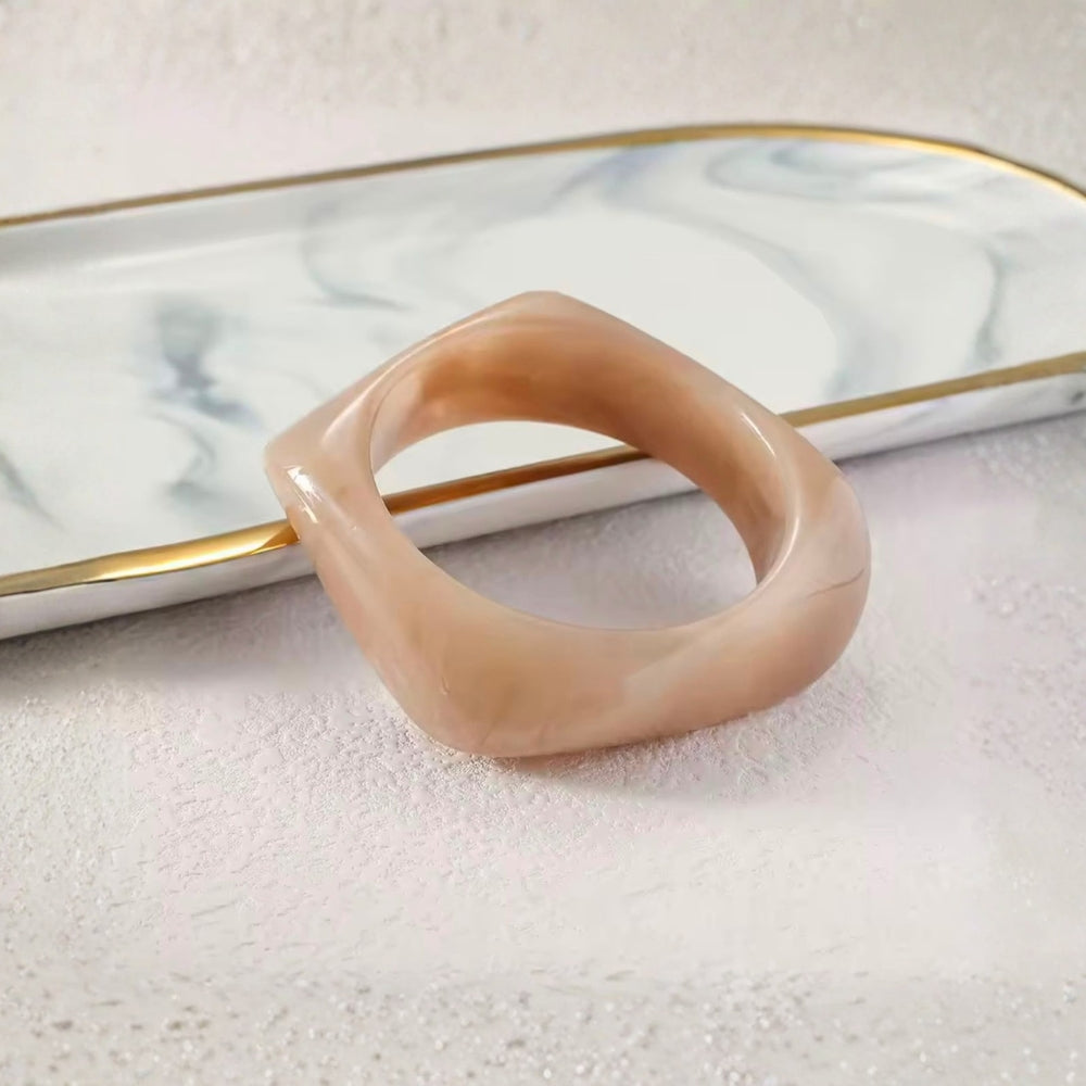 Acrylic Chunky Bangle Cream