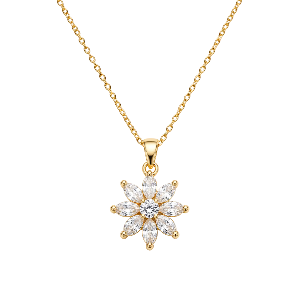 Anti Stress Fidget Spinner Flower Necklace