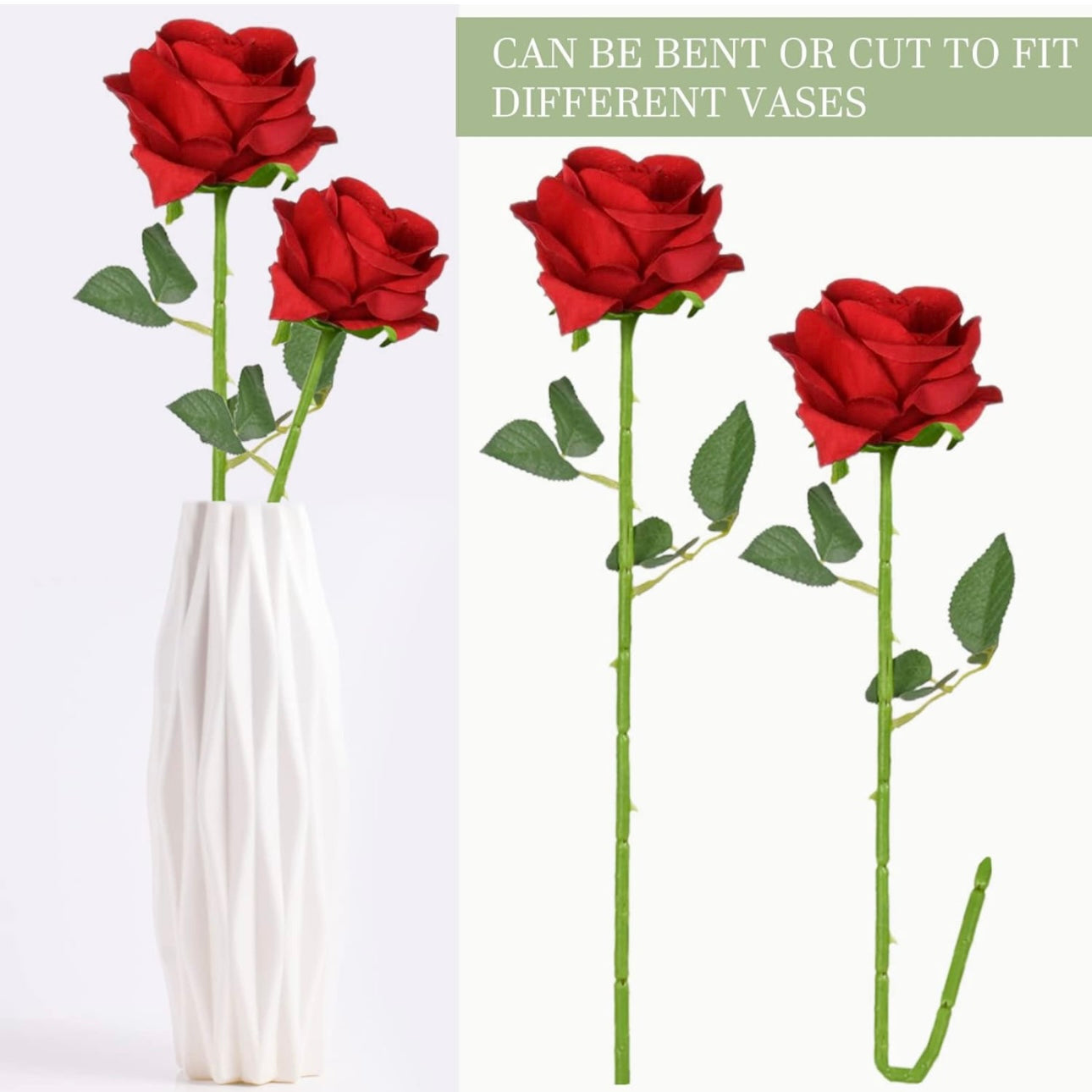 Artificial Red Roses Valentines Day High Quality