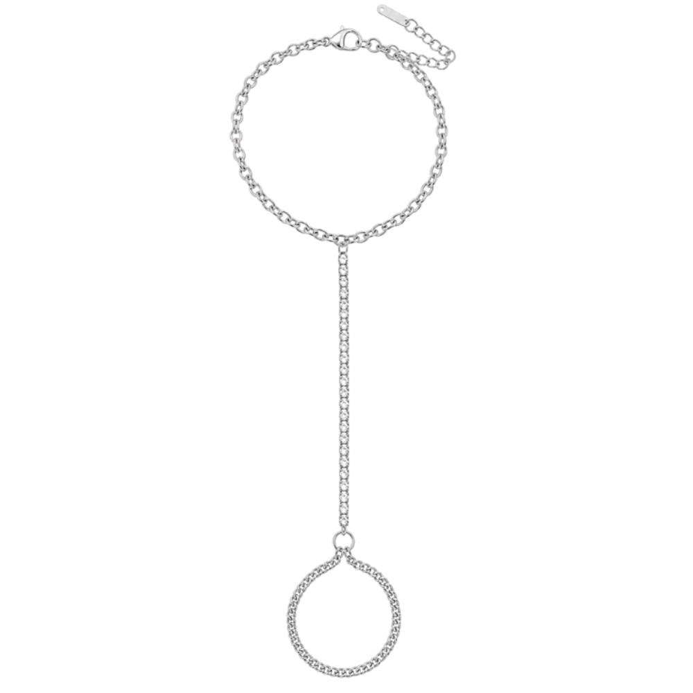 Aurelia Hand Chain Bracelet (Silver)