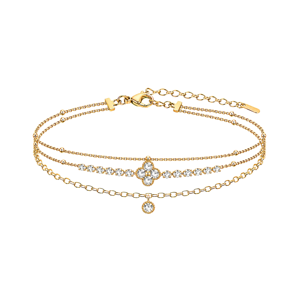 Aurora Clover Layered Bracelet (Gold/Silver)