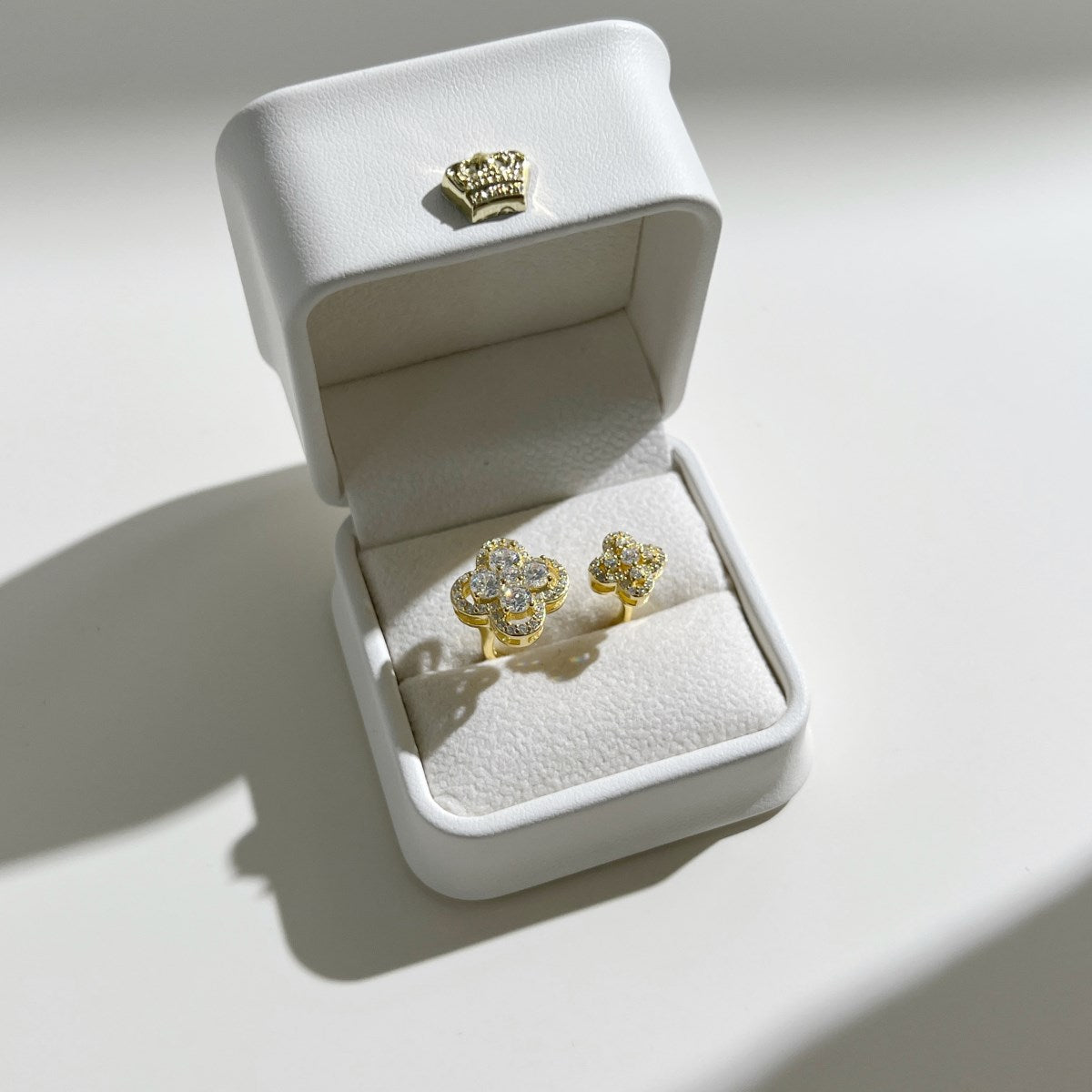 18k Gold Plated CZ – Twin Clover Ring