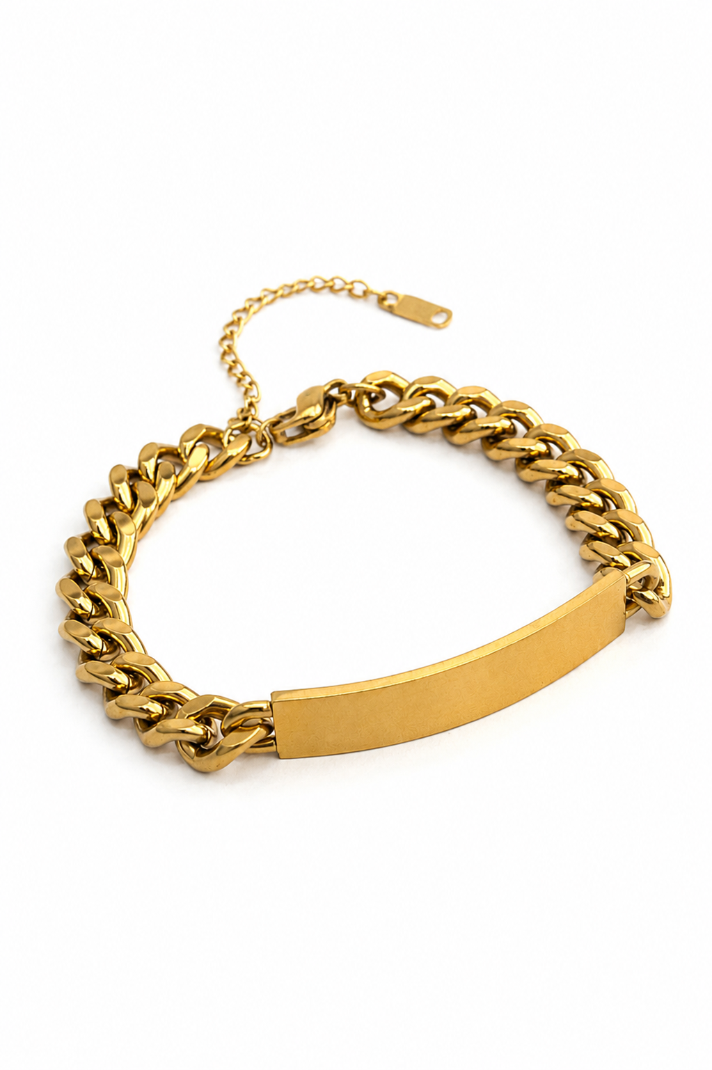 Engraved Curb Bar Bracelet (Men’s)