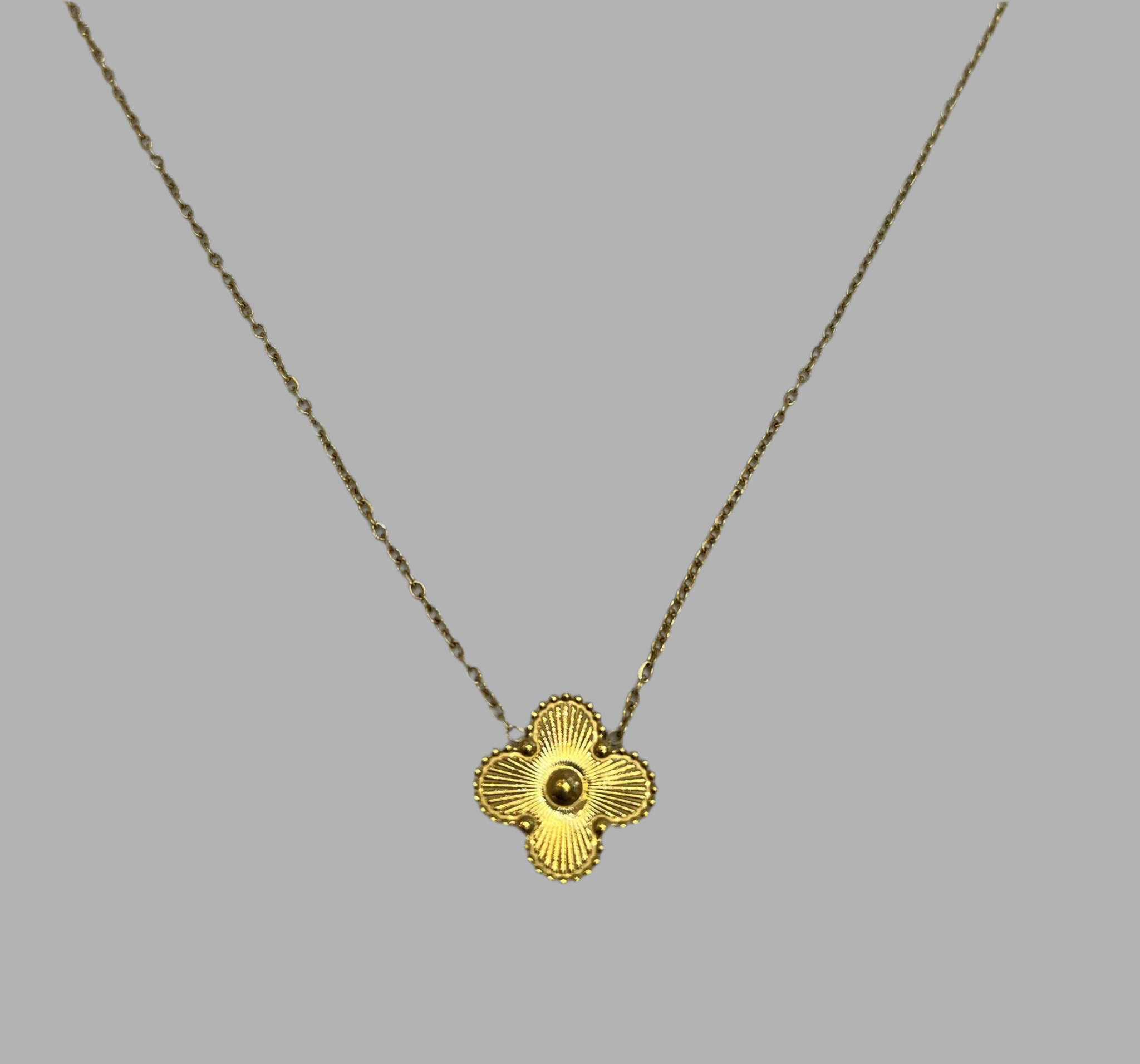 4 Leaf Clover Jewellery (Bracelet/Necklace/Studs) - 18k Gold Plated - Stainless Steel