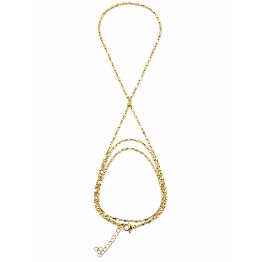 Eclipse Hand Chain Bracelet (Gold)
