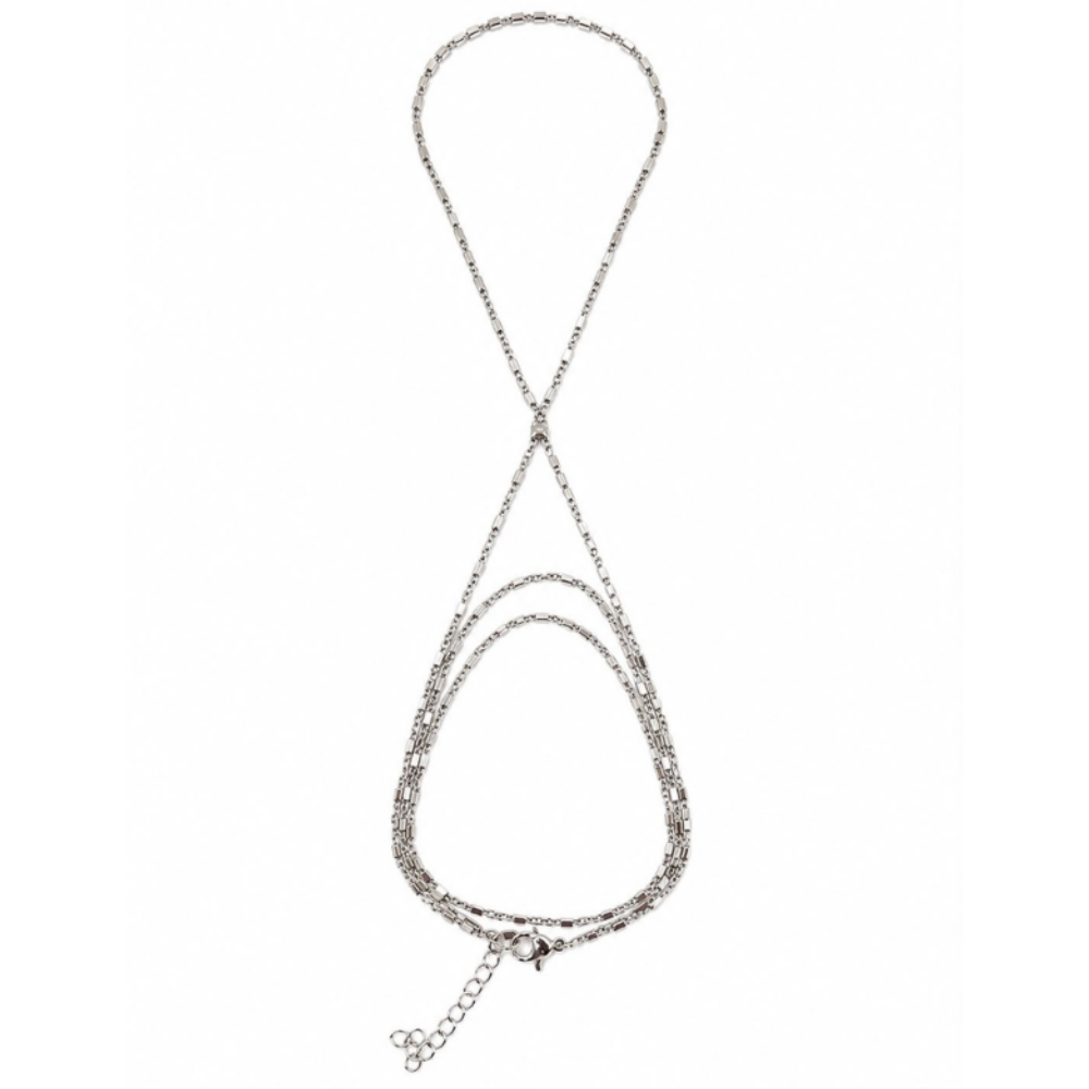 Eclipse Hand Chain Bracelet (Silver)
