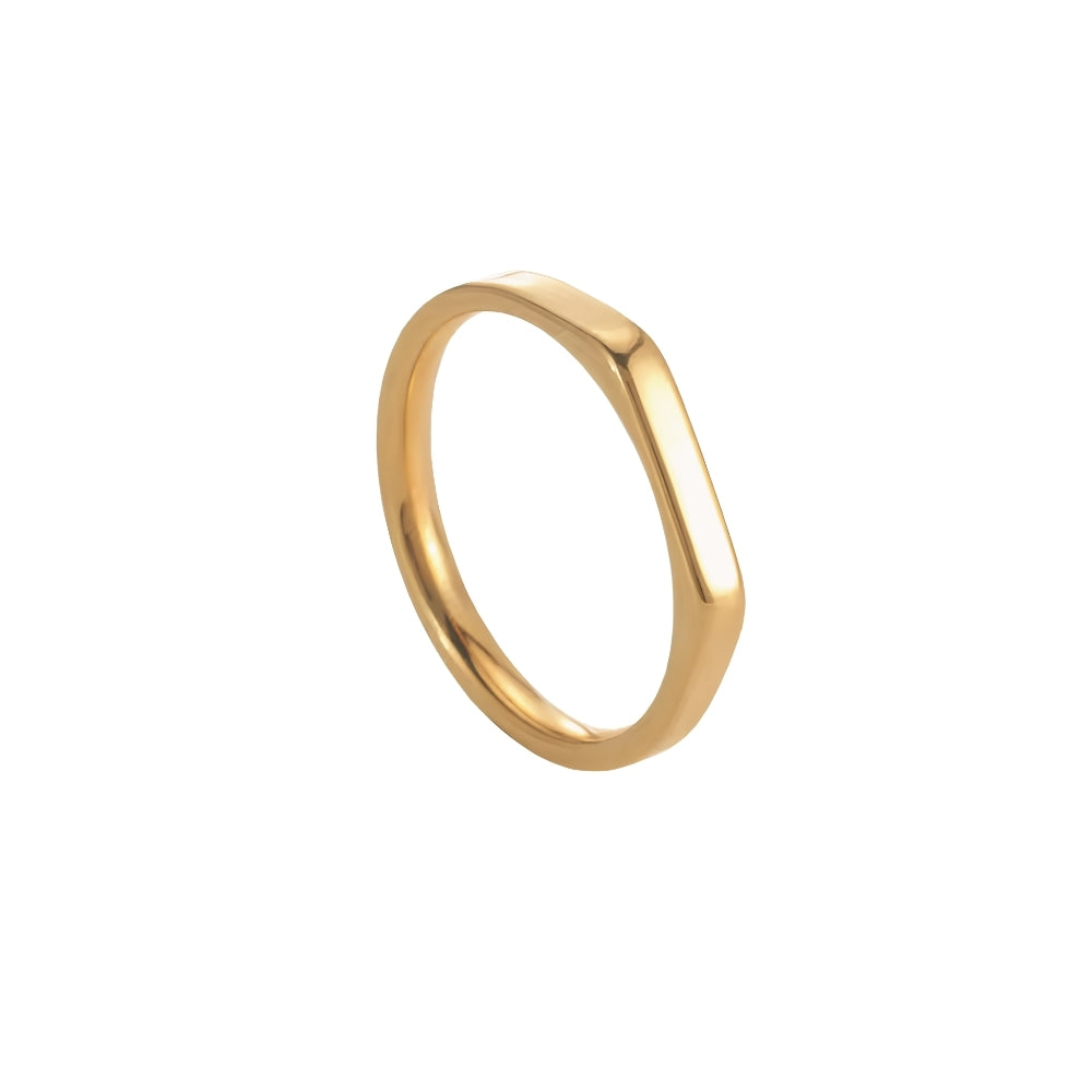 Engraveable Band Ring (Gold) – English/Arabic