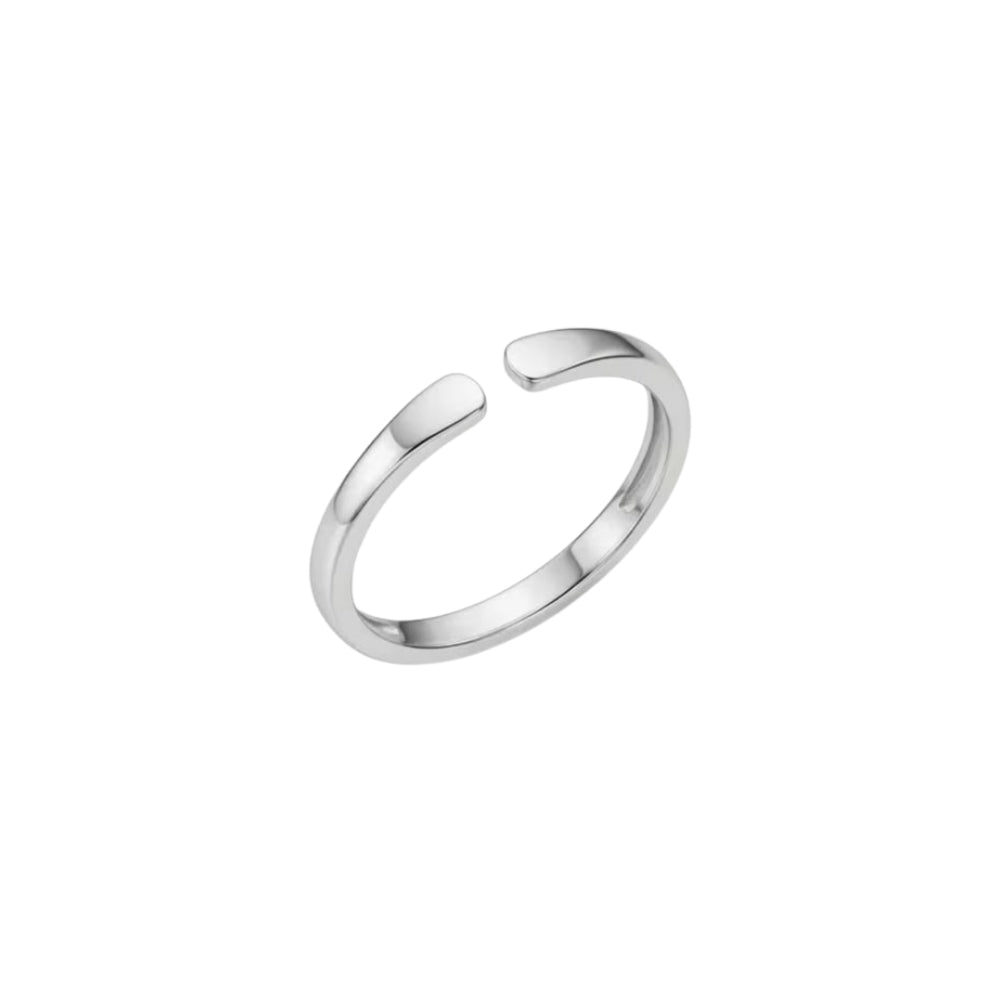 Engraveable Double Initial Ring (Silver)