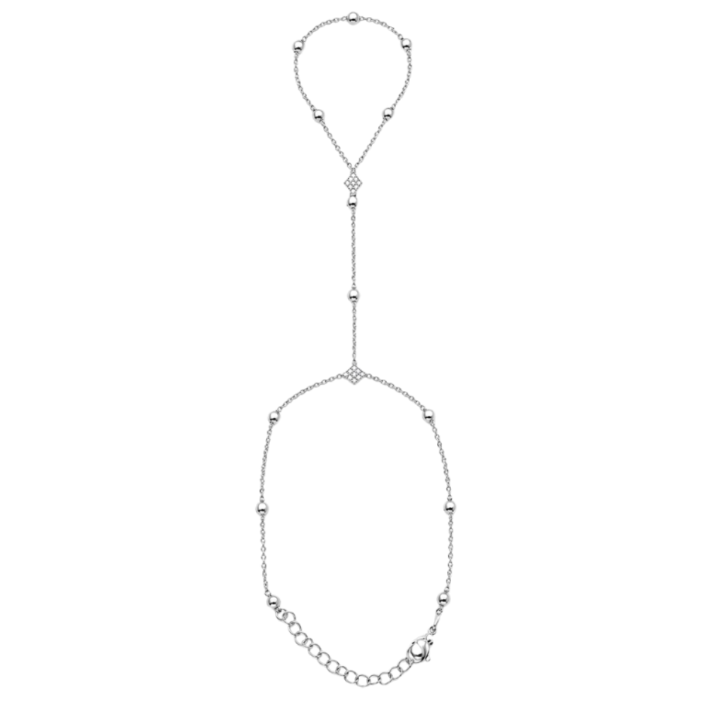 Estelle Hand Chain Bracelet (Silver)
