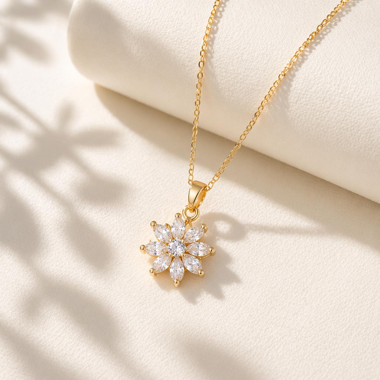 Fidget Spinner Flower Necklace