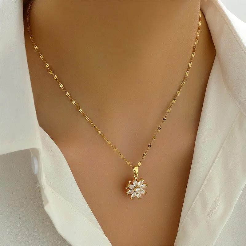 Fidget Spinner Flower Necklace