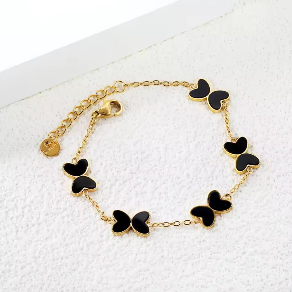 Girl's Butterfly Bracelet – Black