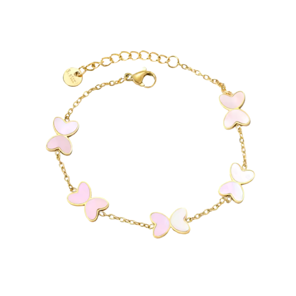 Girl's Butterfly Bracelet – Pink