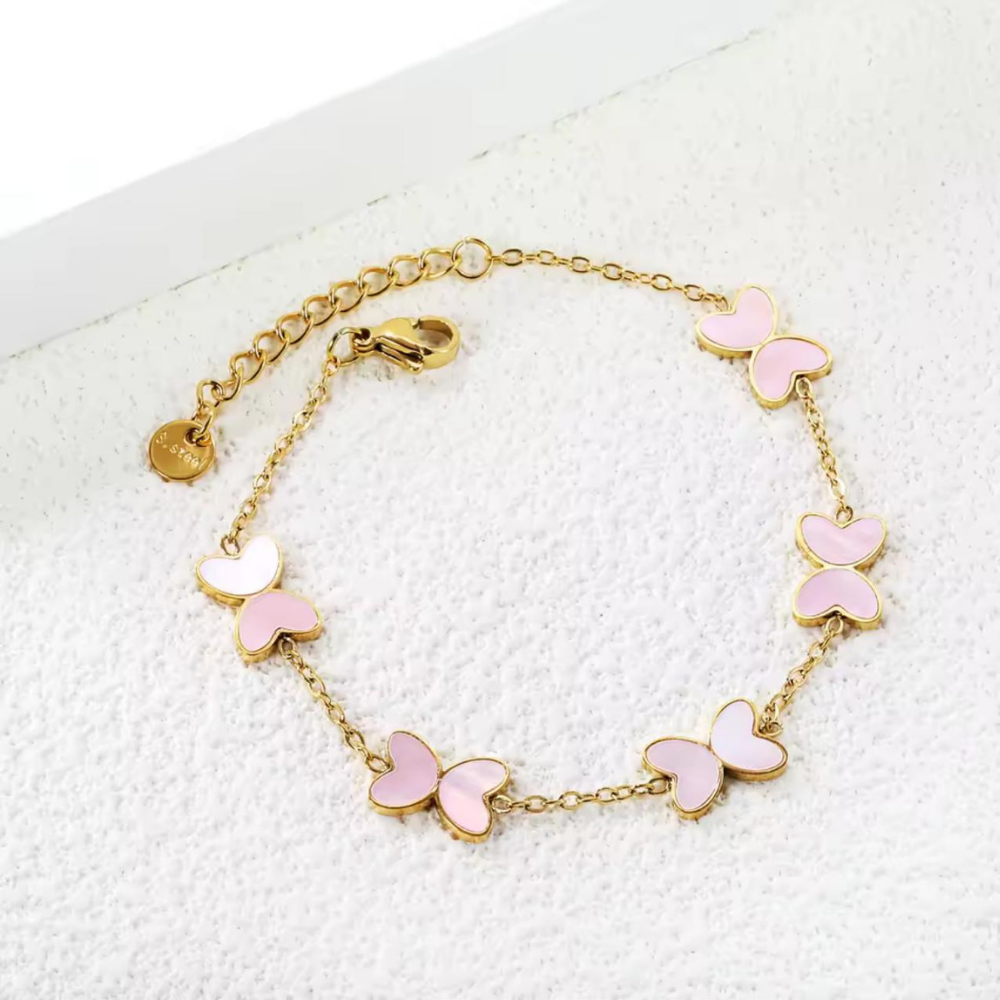 Girl's Butterfly Bracelet – Pink