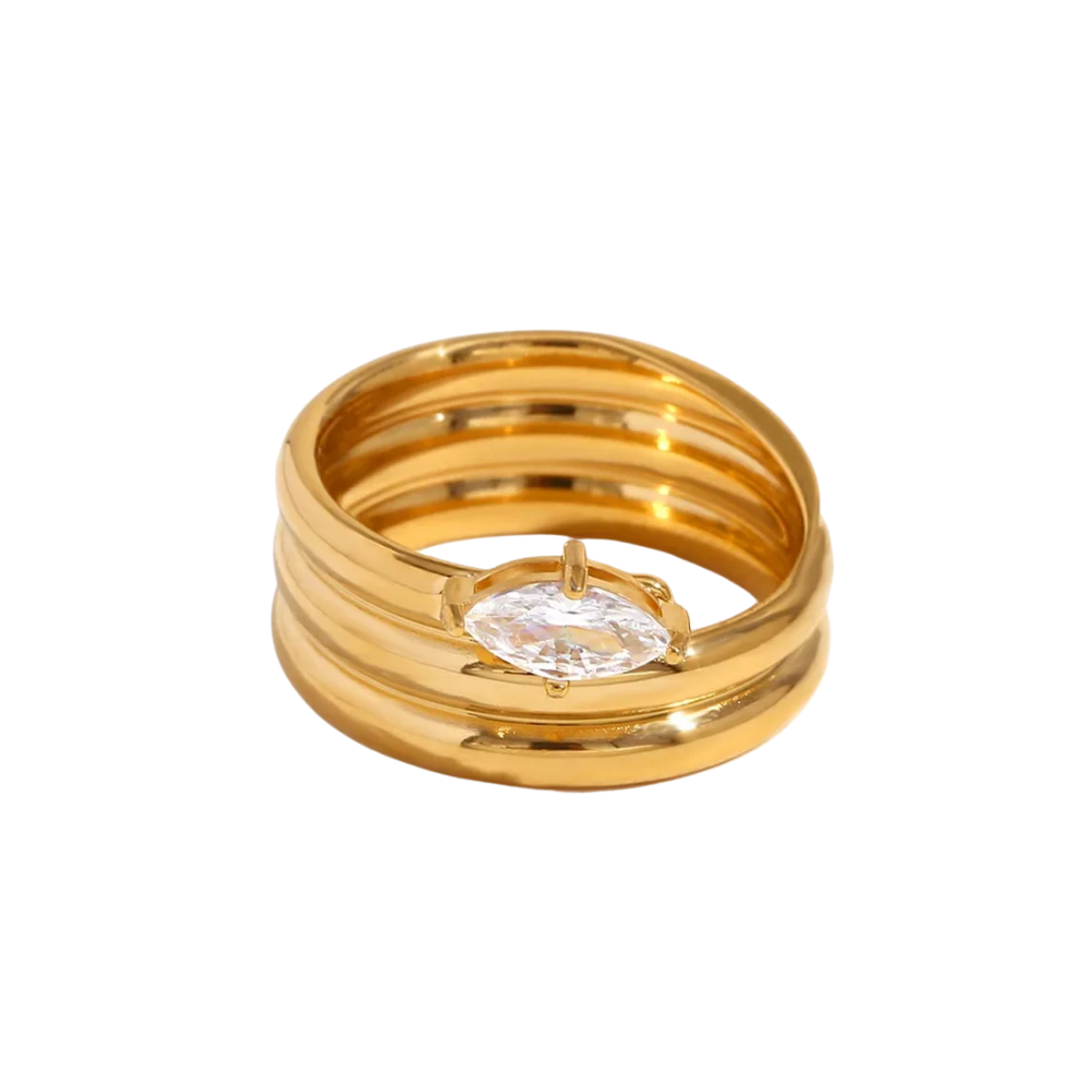Horse Eye Multilayer Gold Ring