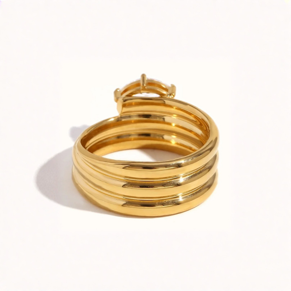 Horse Eye Multilayer Gold Ring