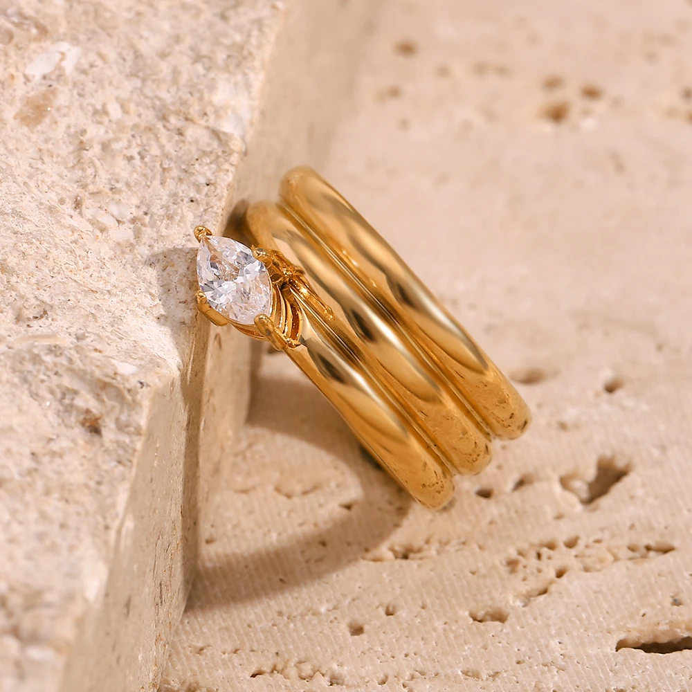 Horse Eye Multilayer Gold Ring