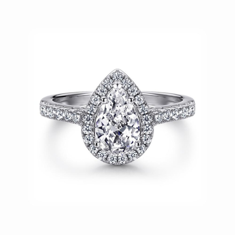 1.0 ct Pear 5A CZ - Chantelle Sterling Silver Ring