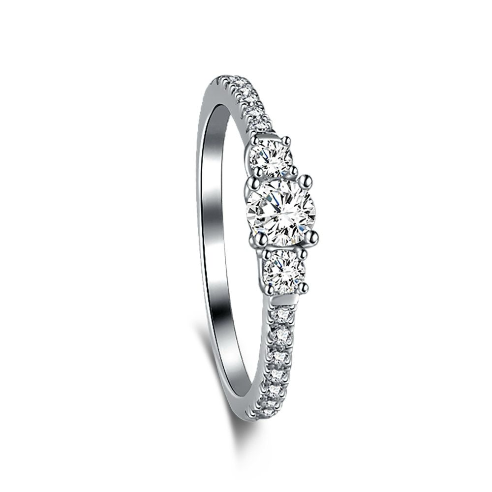 Dainty Engagement Ring Safaa 5A CZ 925 Sterling Silver