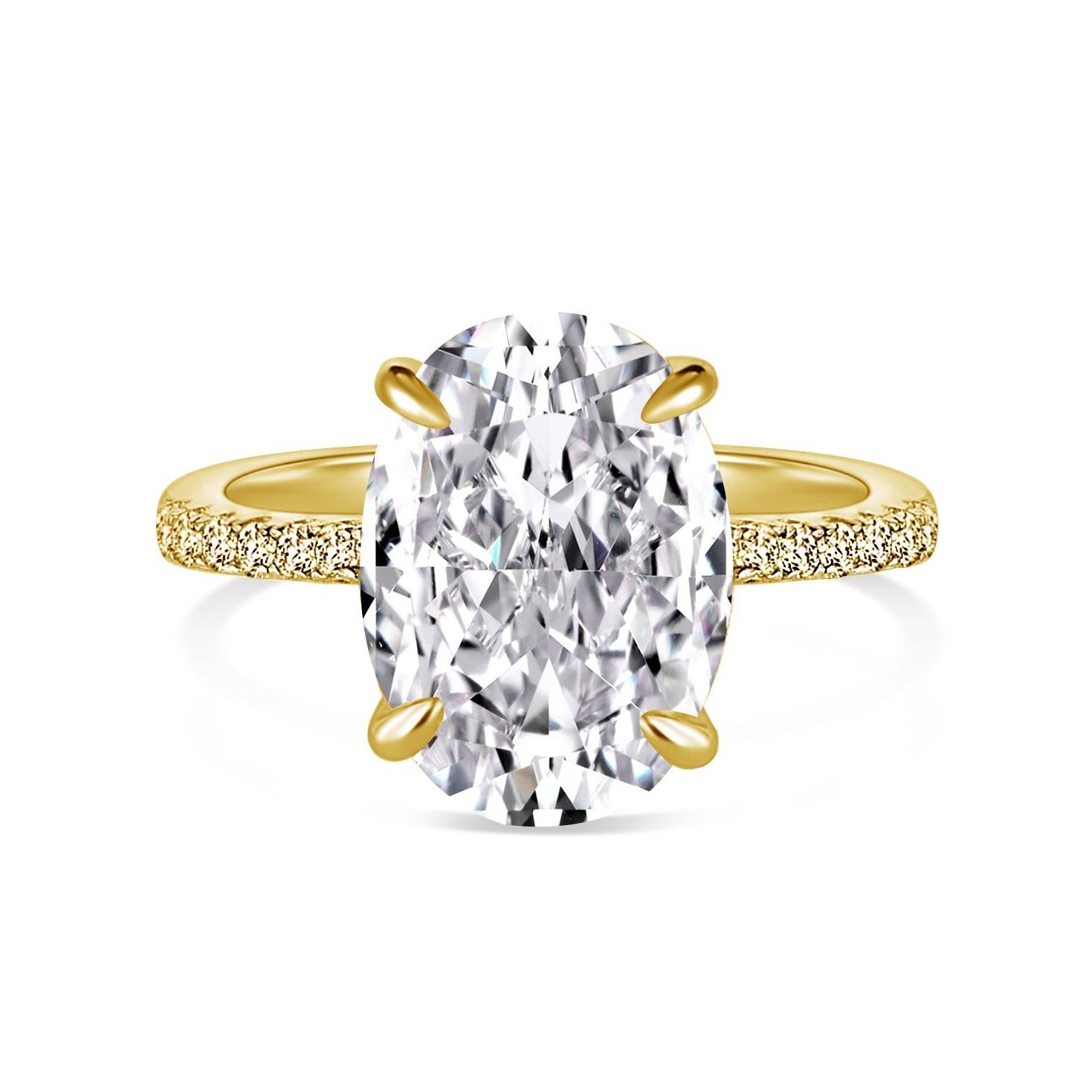 2 CT Radiant Cut Diamond popular Simulant Engagement Ring