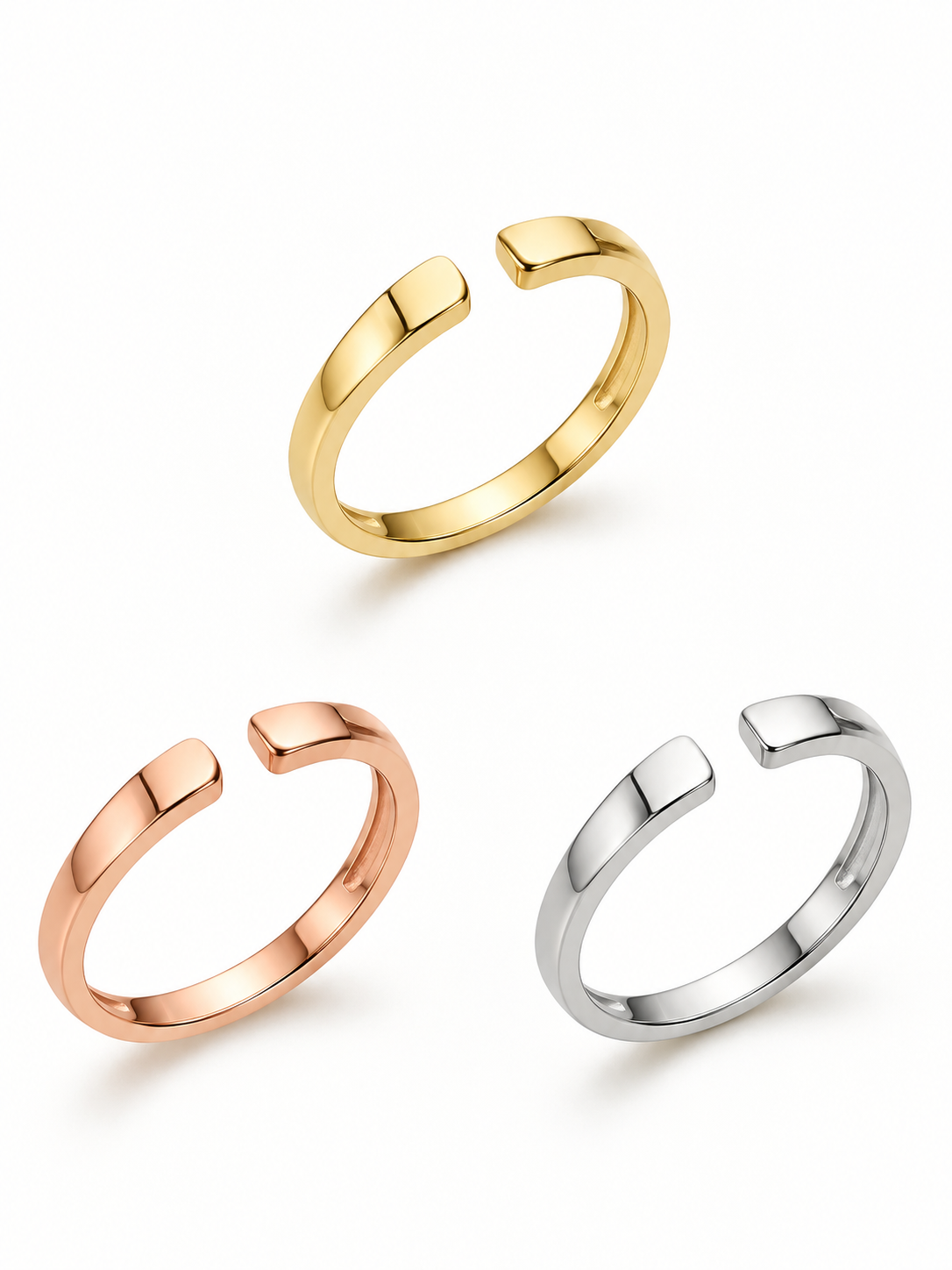 Engraveable Double Initial Ring (Gold/Silver)