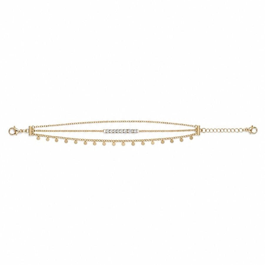 Layered Charm Bracelet Gold