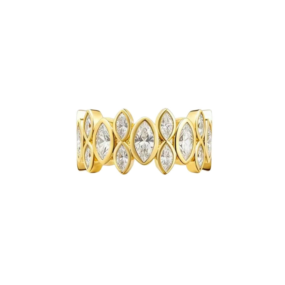 Marquise Lattice Band Ring (Gold)