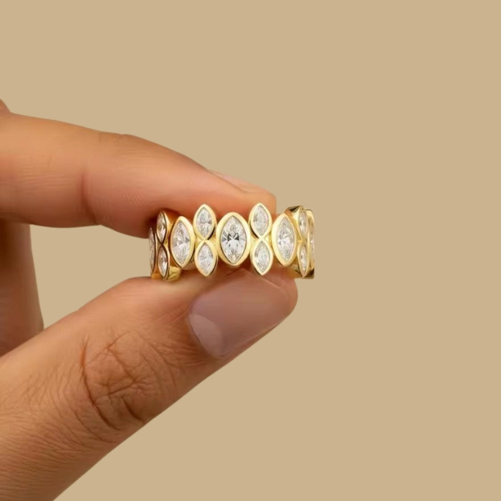 Marquise Lattice Band Ring (Gold)