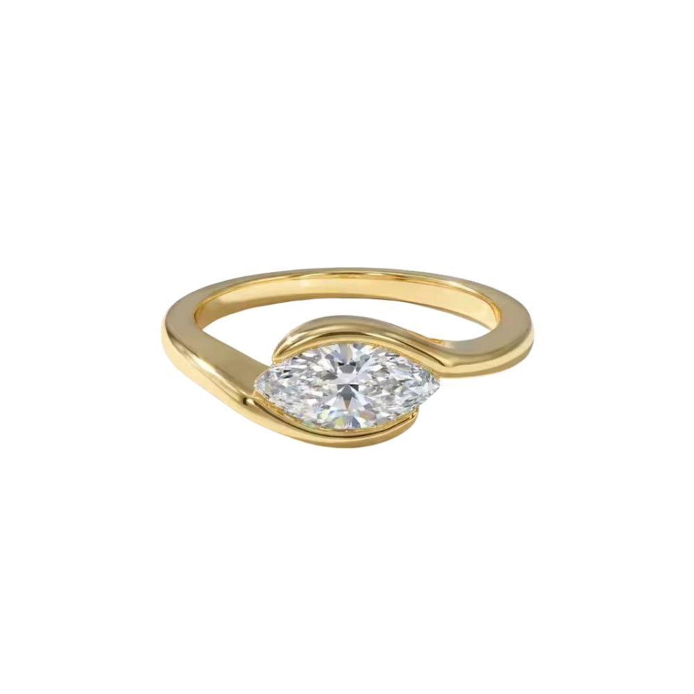 Marquise Twist Ring (Gold)