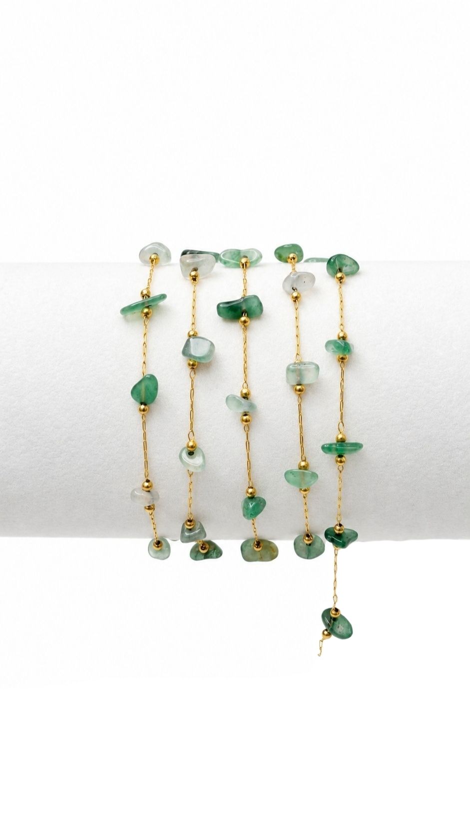Natural Stone Chain (Green stones)