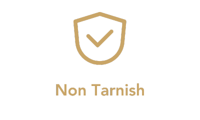Shield icon with 'Non Tarnish' text on a white background