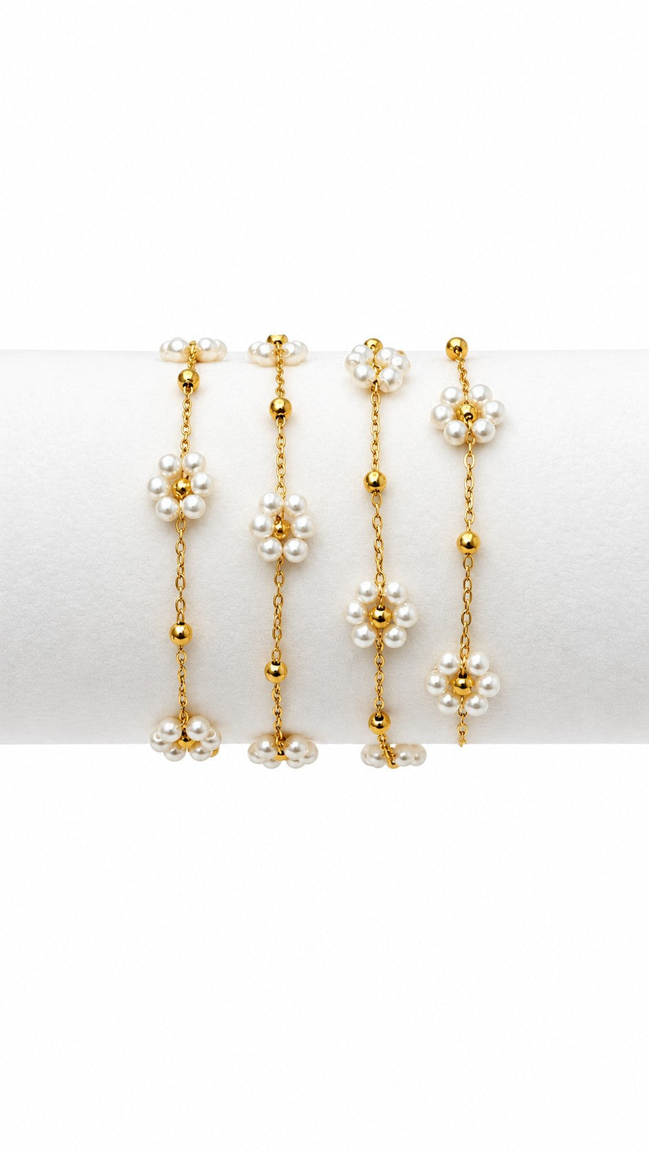Pearl Flower Chain (White flower)