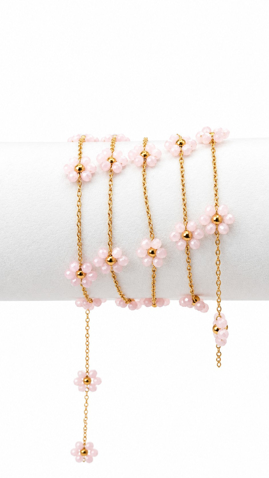 Pearl Flower Chain (Pink flower)