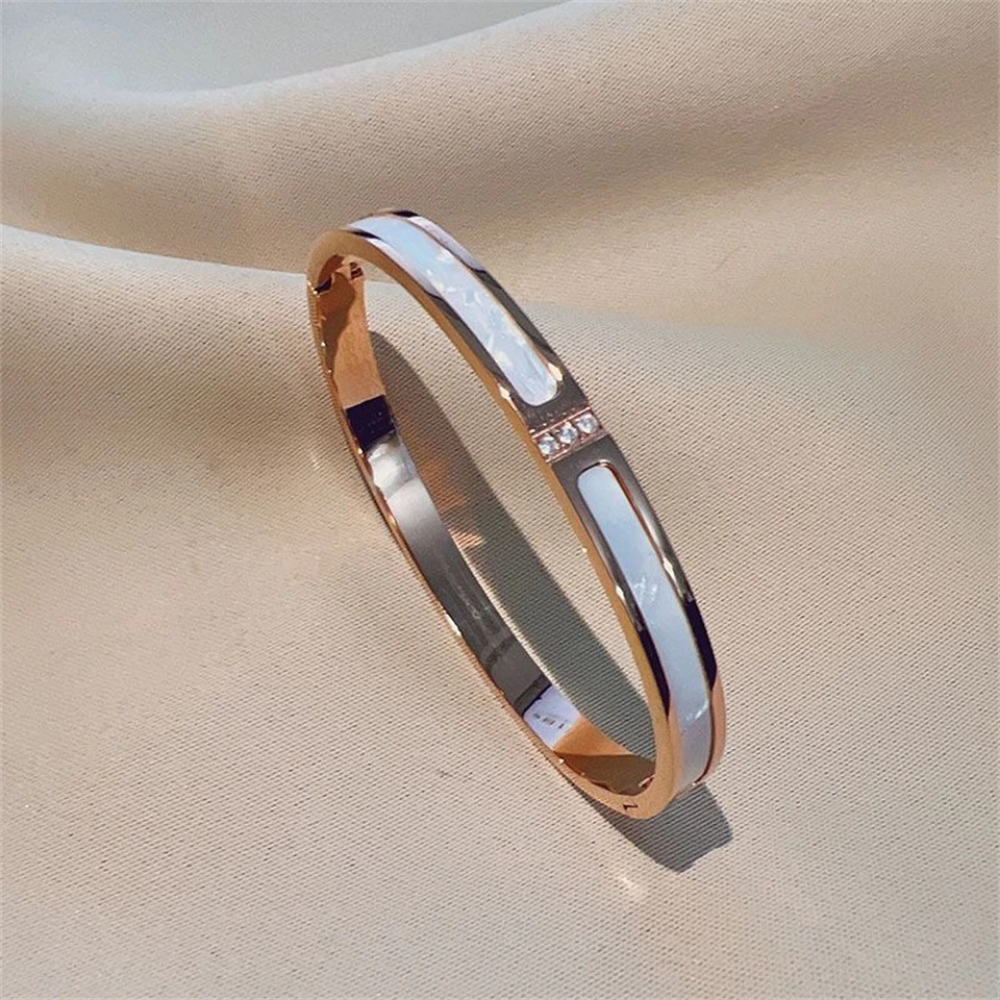 3rd variant from Set of 5 Stacker Bangles Stainless Steel Silver
