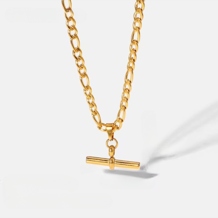 T-Bar Cuban Necklace – Stainless Steel, Single or Double Chain