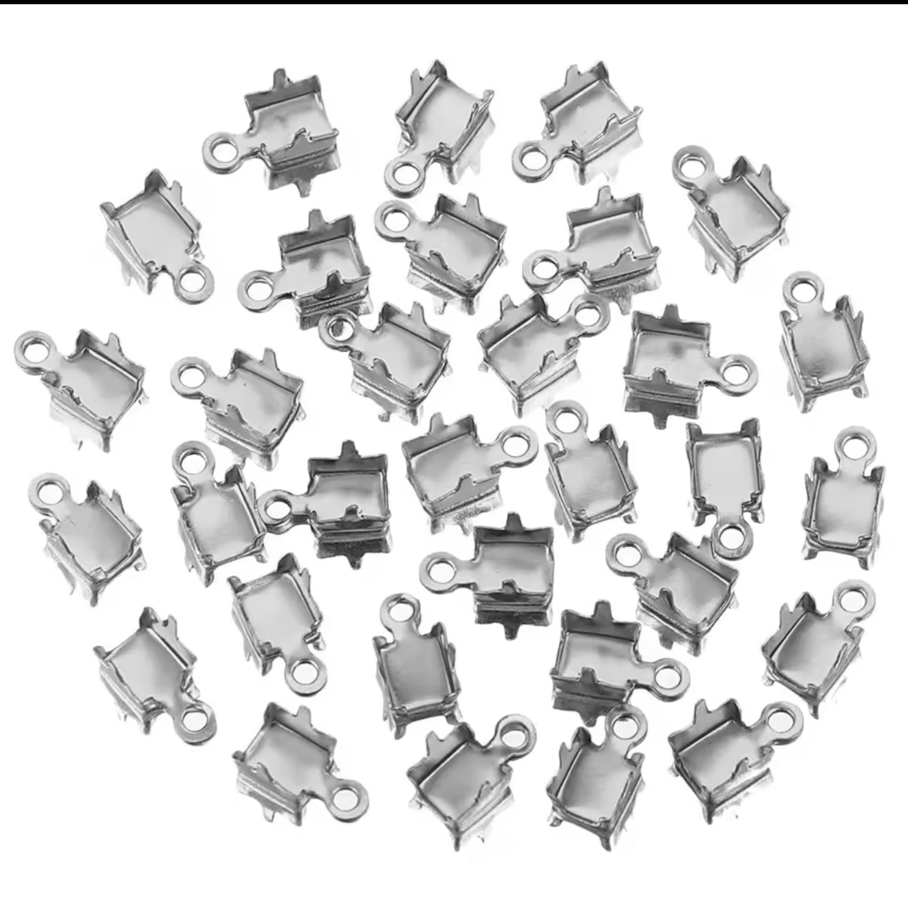 TENNIS CHAIN CLASPS - (PACK OF 10) (Silver)