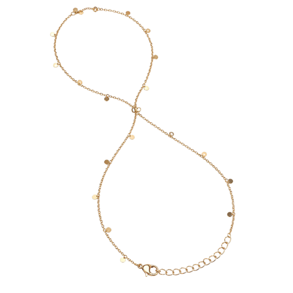 Twinkle Trail Hand Chain Bracelet (Gold)