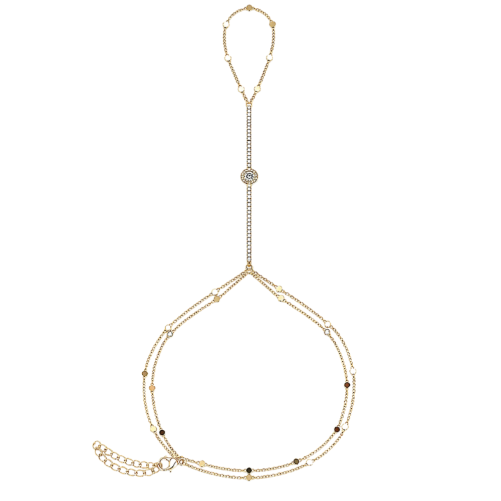Zaria Hand Chain Bracelet (Gold)